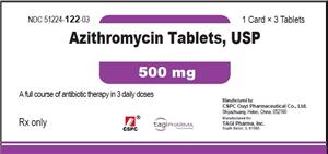 AZITHROMYCIN Z PACK 500MG 3 TAB/BOX
