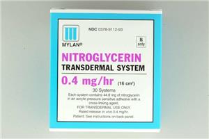 NITROGLYCERIN PATCH 0.4MG/HR 30/BOX