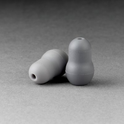 STETHOSCOPE EARTIP FIRM SNAP GREY PAIR