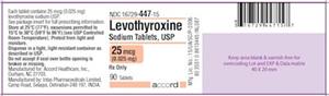 LEVOTHYROXINE TAB 25MCG 100/BOTTLE
