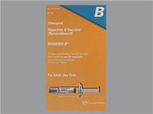 ENGERIX B 20MCG SYG W/O NEEDLE 10/BOX