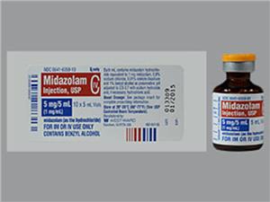 MIDAZOLAM VIAL 1MG/ML 5ML