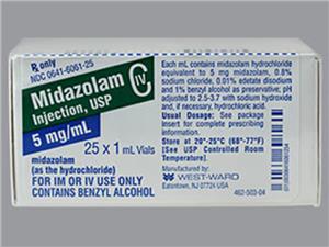 MIDAZOLAM VIAL 5MG/ML 1ML 10/BOX