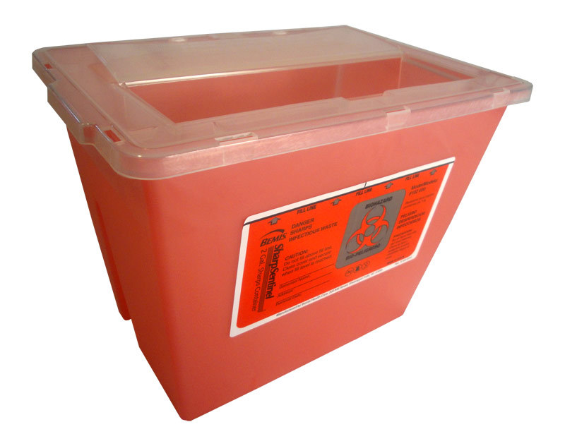 SHARPS CONTAINER 2 GAL RED 30/CASE