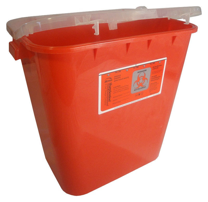 SHARPS CONTAINER RED 8 GALLON EACH