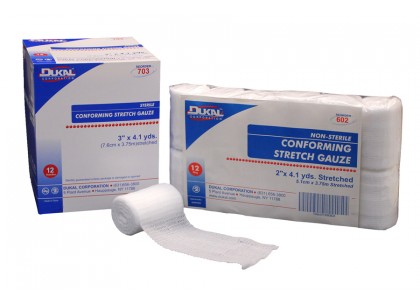 GAUZE STRETCH ROLL STERILE CONFORMING 4