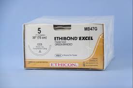 ETHICON SUTURE 5 ETHIBOND EXCEL GREEN