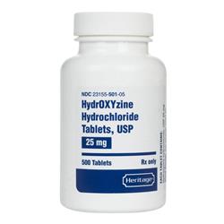 HYDROXYZINE TAB 25MG 500/BOTTLE