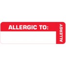 LABEL ALLERGIC TO RED/WHITE 3